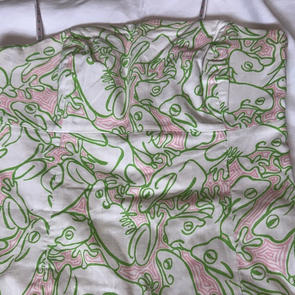 Lilly Pulitzer Original Pink Label on Cream Fabric Strapless size 4 - Picture 3 of 13